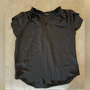 Short sleeve black blouse